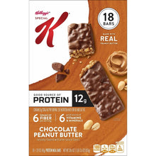 Chocolate peanut butter protein bars multipack front, 18 count