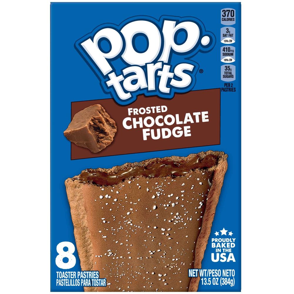 Pop-Tarts Frosted Chocolate Fudge Toaster Pastries, Breakfast Foods, Shelf-Stable, 13.5 oz (8 Count)