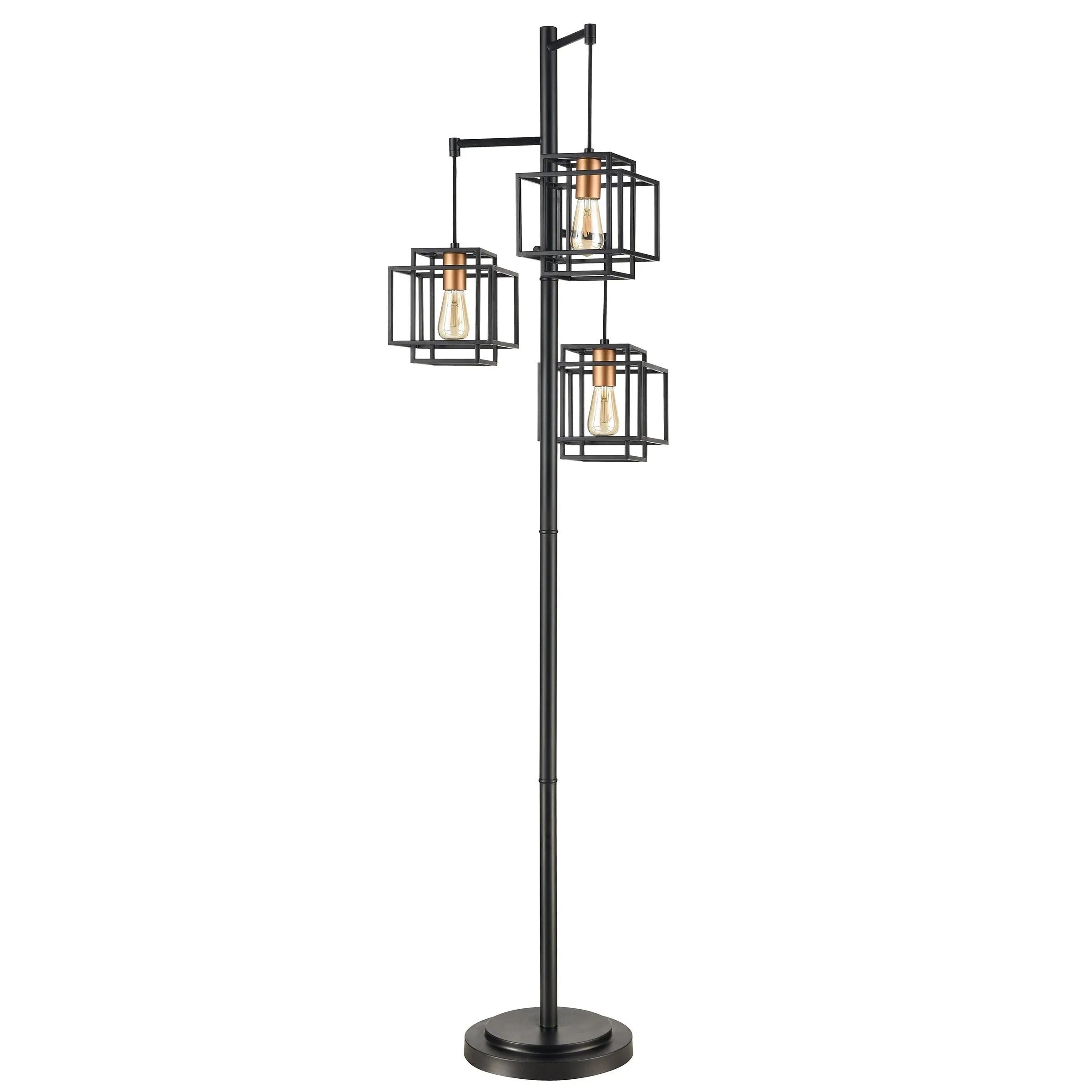 Kelsey Dual Square 3-Light Floor Lamp - USA MEGA SHOP