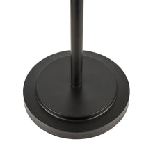 Round black base for floor lamp with central pole