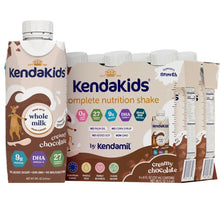 Kids nutrition shake cartons, creamy chocolate flavor, 6-pack with white caps