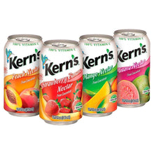 Assorted Kern's nectar cans variety pack with fruit-flavored labels