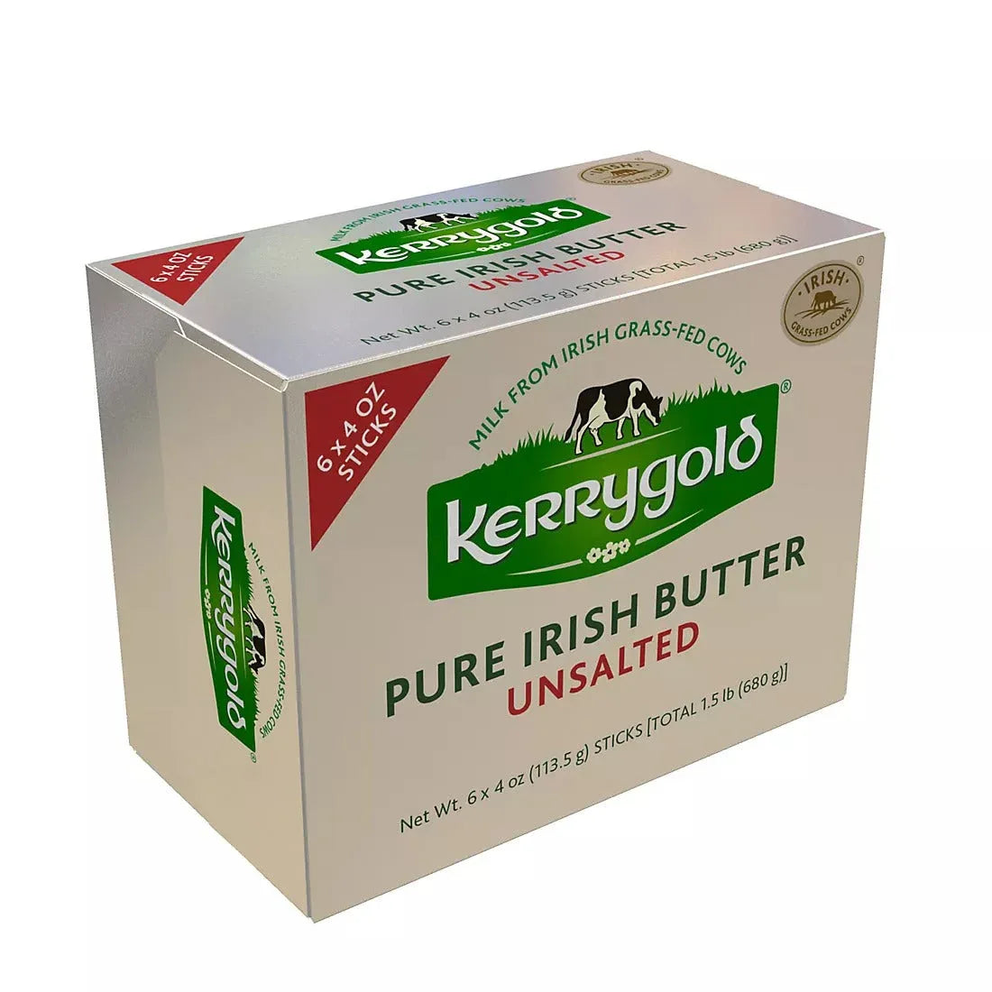 Kerrygold Grass-Fed Pure Irish Unsalted Butter Sticks, 6 ct./4 oz. - USA MEGA SHOP
