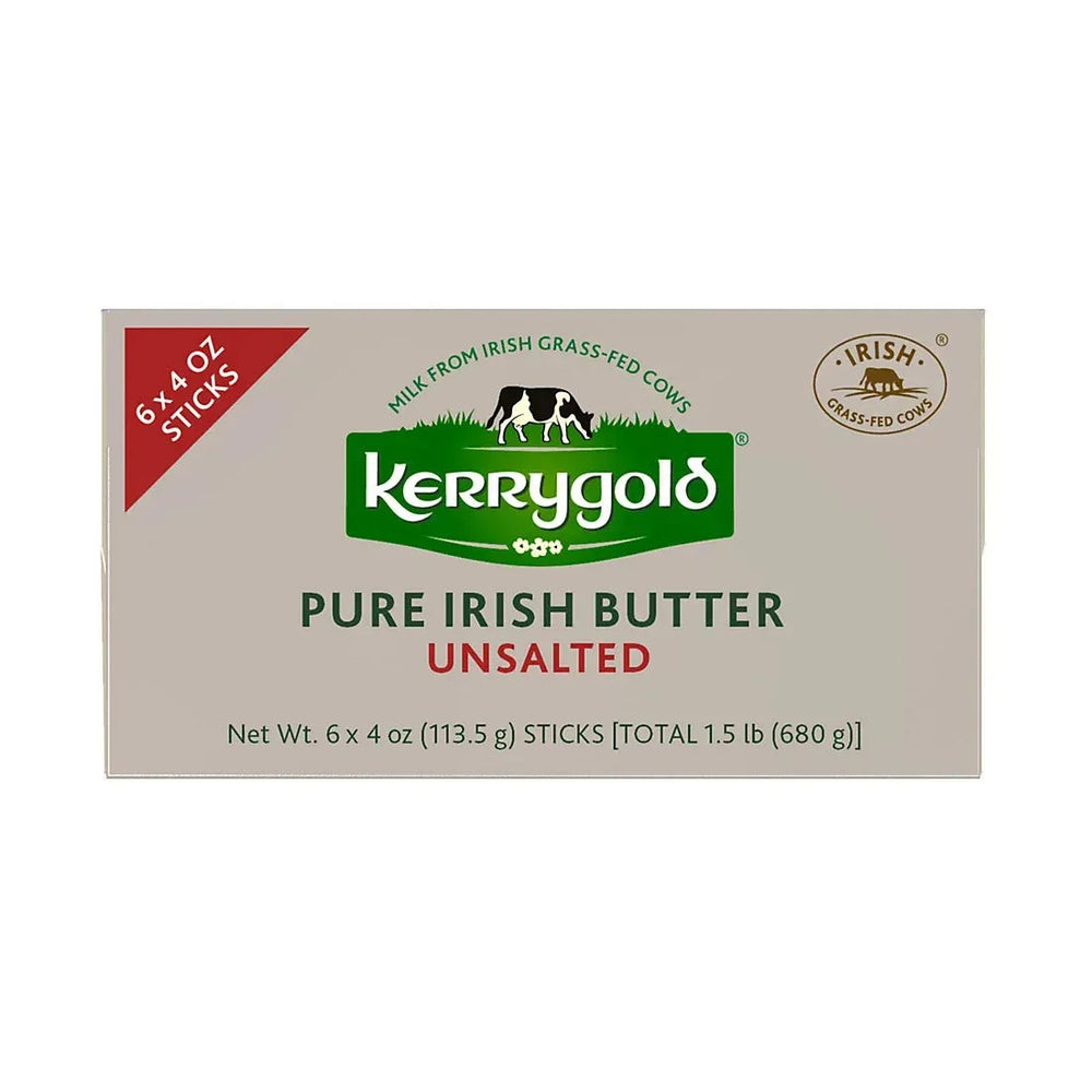 Kerrygold Grass-Fed Pure Irish Unsalted Butter Sticks, 6 ct./4 oz. - USA MEGA SHOP