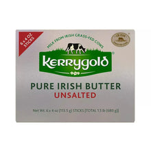 Kerrygold pure Irish unsalted butter box, 6 sticks, 4 oz.