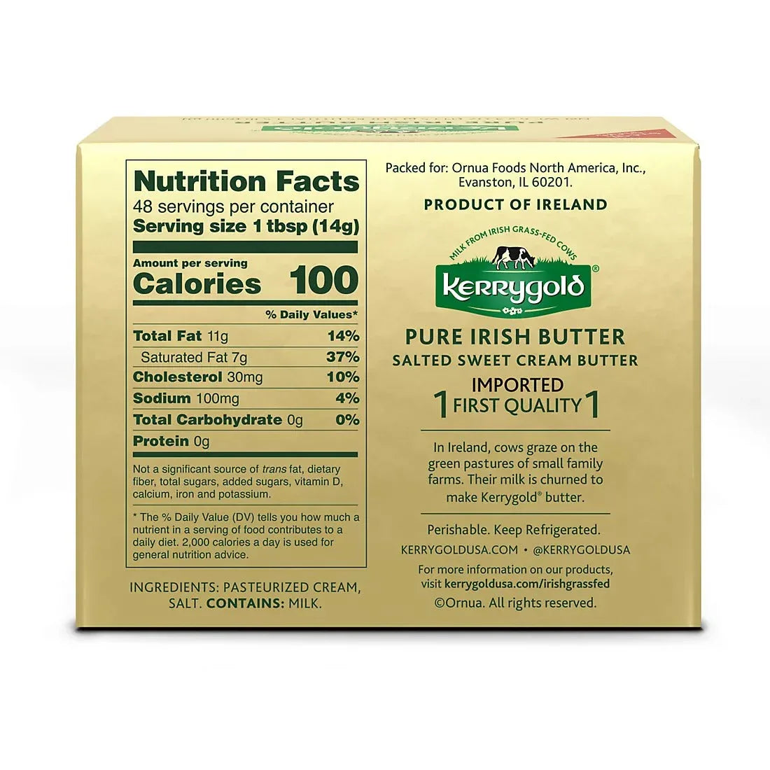 Kerrygold Grass-fed Pure Irish Salted Butter Sticks, 6 pk./4 oz. - USA MEGA SHOP