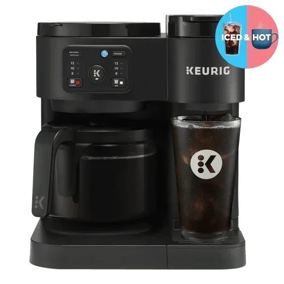 Keurig K-Duo Essentials, Hot & Iced Single-Serve K-Cup Pod Coffee Maker & Carafe, Black