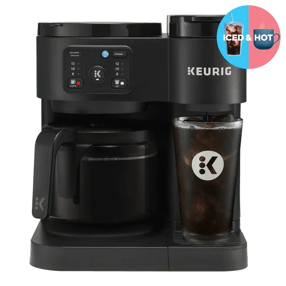 Keurig K-Duo Essentials, Hot & Iced Single-Serve K-Cup Pod Coffee Maker & Carafe, Black - USA MEGA SHOP