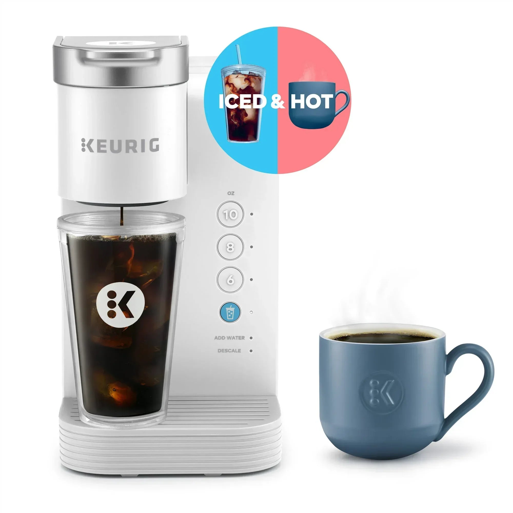 Keurig K-Express Essentials Plus, Iced and Hot Single-Serve K-Cup Pod Coffee Maker, Black
