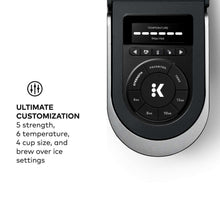 Keurig single-serve coffee maker front control dial with strength and temperature settings