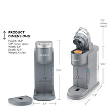 Gray Keurig K-Iced single-serve coffee maker with drip tray and side control panel