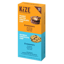 KiZE bar variety pack box, 12-count peanut butter and oatmeal