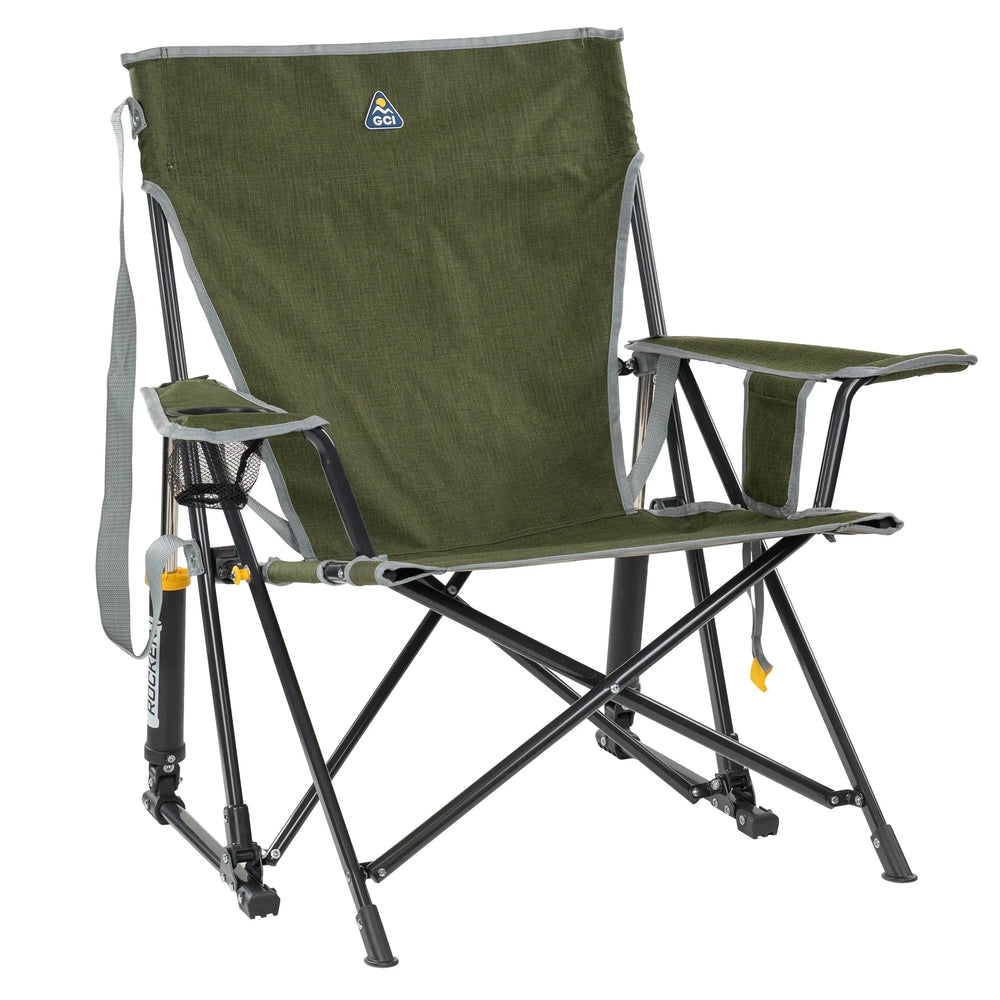 GCI Outdoor Kickback Rocker Foldable Rocking Camp Chair, Aged Fatigue - USA MEGA SHOP
