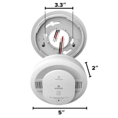 Kidde Smart Smoke and Carbon Monoxide Detector, Ring App Enabled, Hardwired, 2-pack