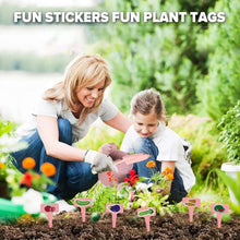 Kids gardening tool set with plant tags and stickers, watering can and hand tools
