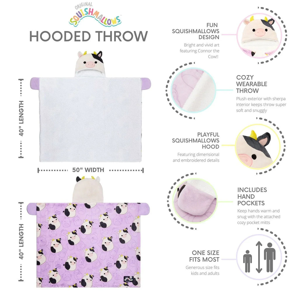 Kids Licensed 40" x 50" Hooded Throw with Sherpa Lining - USA MEGA SHOP