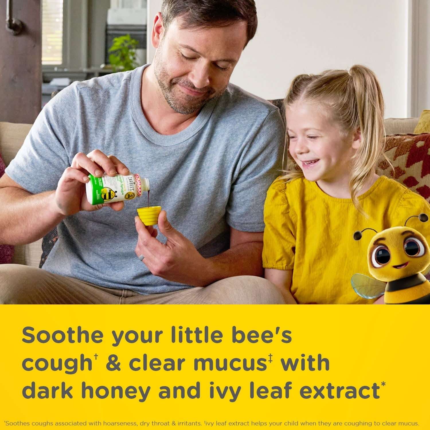Kids Zarbee’s Cough + Cold Mucus Day and Night Value Pack, Honey, Ivy Leaf, 2x 4 fl. oz.