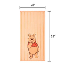 Orange kids' bath towel, 28 x 54 in, Winnie the Pooh full-body print