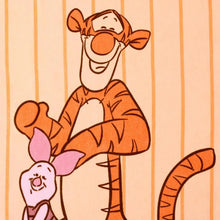 Orange kids' bath towel with Tigger and bunny character print