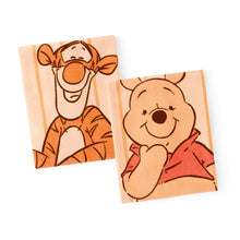 Orange kids' bath towels with Tigger and Winnie the Pooh face prints, set of 2