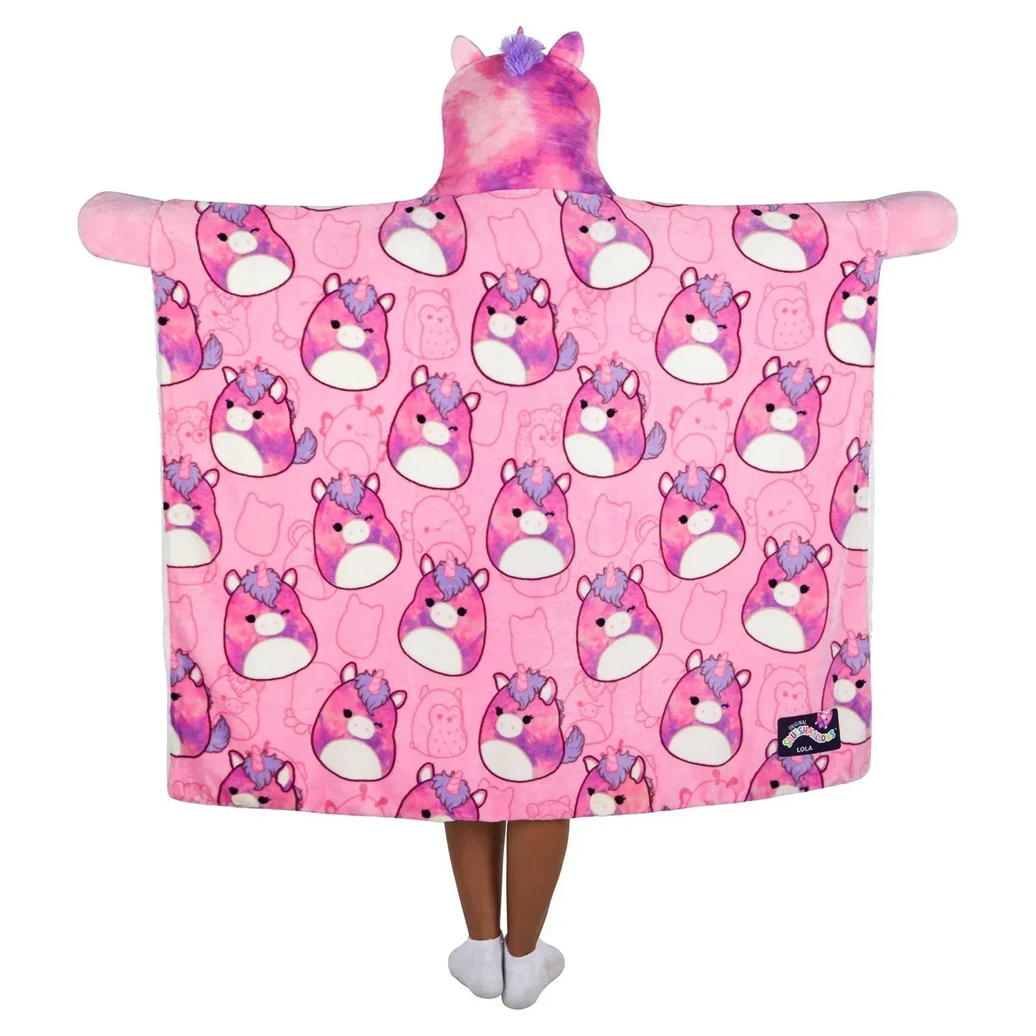 Kids Licensed 40" x 50" Hooded Throw with Sherpa Lining