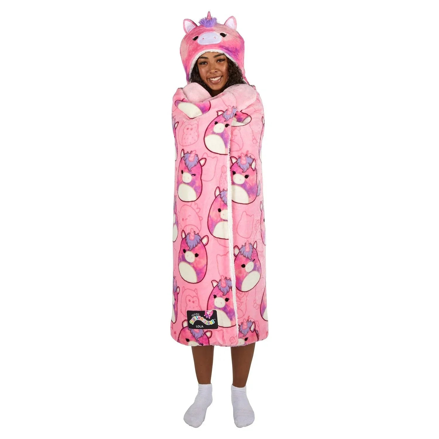 Kids Licensed 40" x 50" Hooded Throw with Sherpa Lining - USA MEGA SHOP