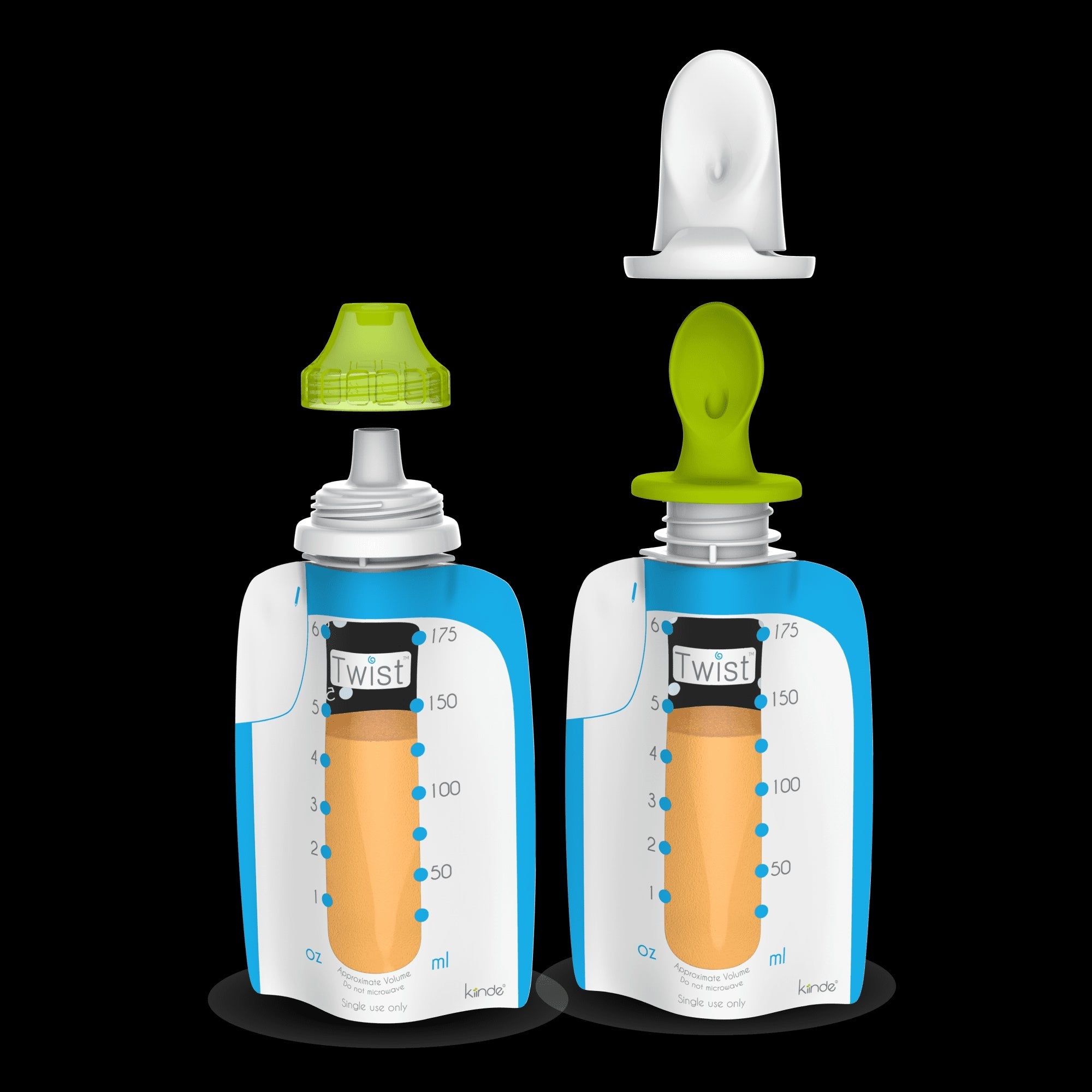 Kiinde Foodii Baby Food Maker System for Homemade Squeeze Pouches with Reusable Spouts, Spoons, Food Storage Pouch Starter Kit for Babies and Toddlers
