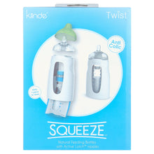 Kiinde Twist Squeeze natural baby feeding bottle 2-pack retail box, anti colic