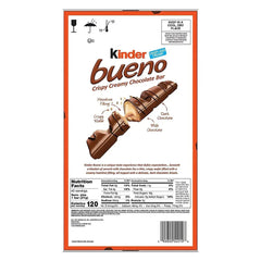 Kinder Bueno Cripsy Creamy Chocolate Bars, Packs, 20 ct./1.5 oz.