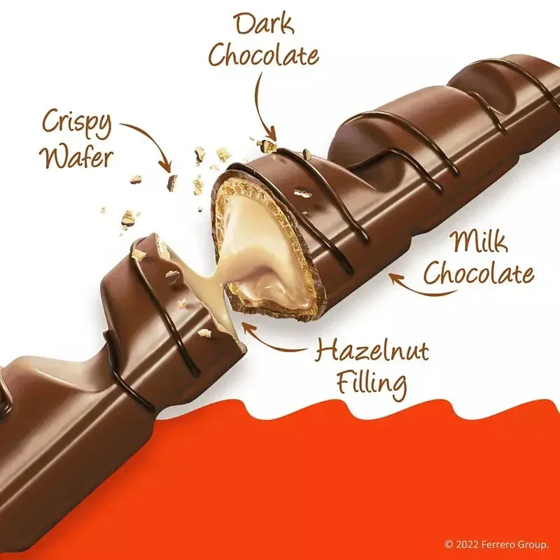 Kinder Bueno Cripsy Creamy Chocolate Bars, Packs, 20 ct./1.5 oz.
