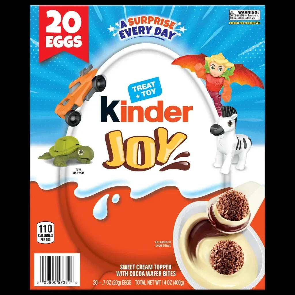 Kinder Joy Eggs, Treat + Toy, 0.7 oz, 20-count