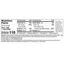 Kinder Joy nutrition facts panel with serving size and calorie information