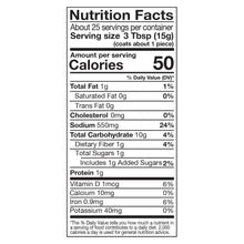 Nutrition facts panel for seasoned panko coating mix, 50 calories per serving