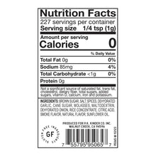 Seasoning bottle label close-up showing Nutrition Facts