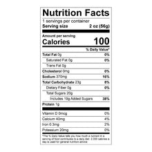 Nutrition Facts label on a BBQ sauce cup