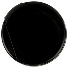 Black plastic seasoning jar lid, glossy round top