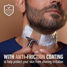Beard and neck shaving with double edge safety razor and shaving lather