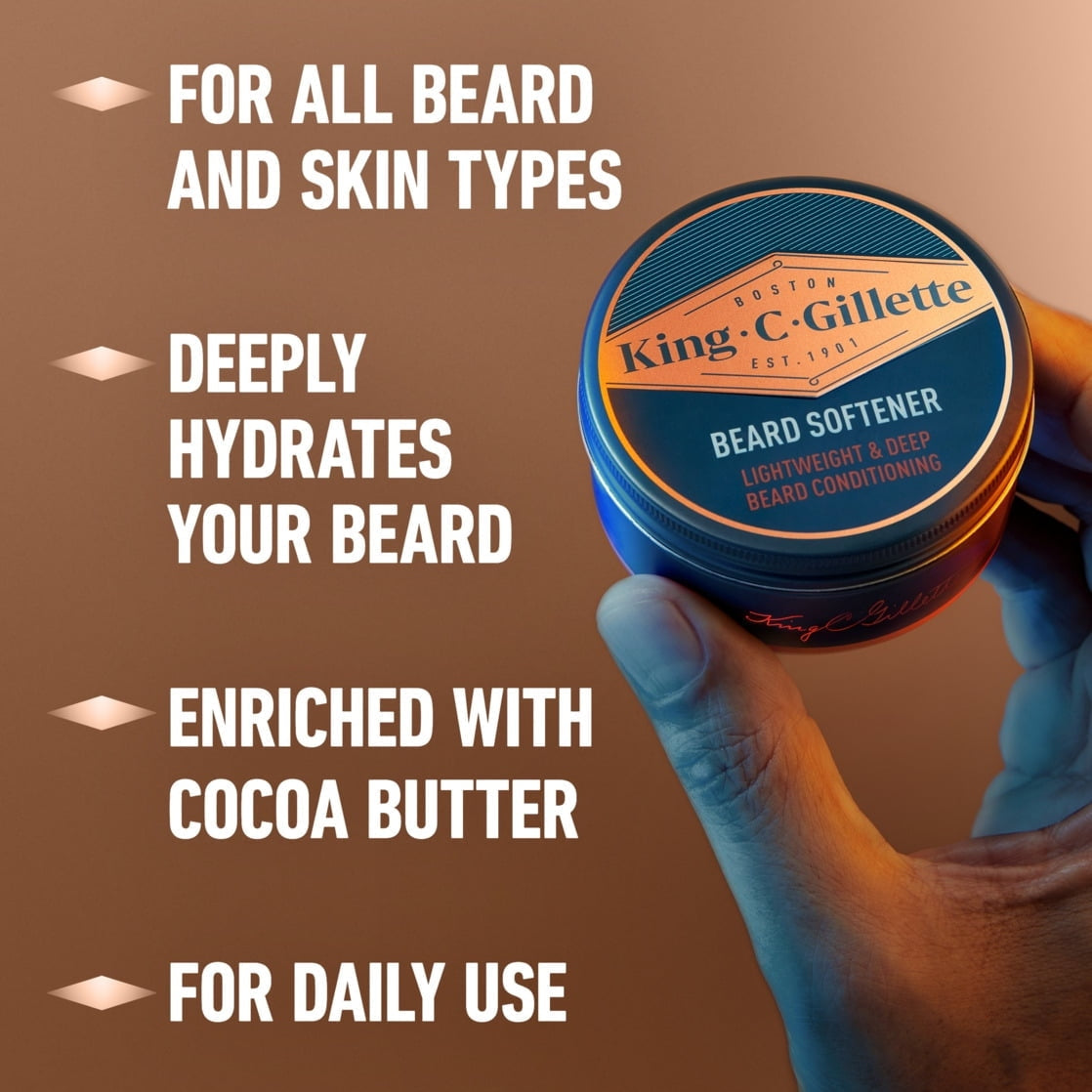King C. Gillette Men's Soft Beard Balm, 3.4 Ounces