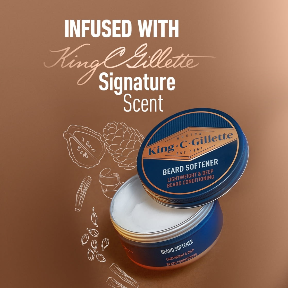 King C. Gillette Men's Soft Beard Balm, 3.4 Ounces