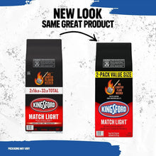 Kingsford match light charcoal briquettes 2-pack bags, side-by-side