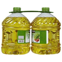 Canola oil 3 qt bottles, 2-pack, showing labels on bottle sides