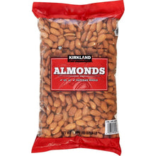 Whole almonds bag in red packaging with front label