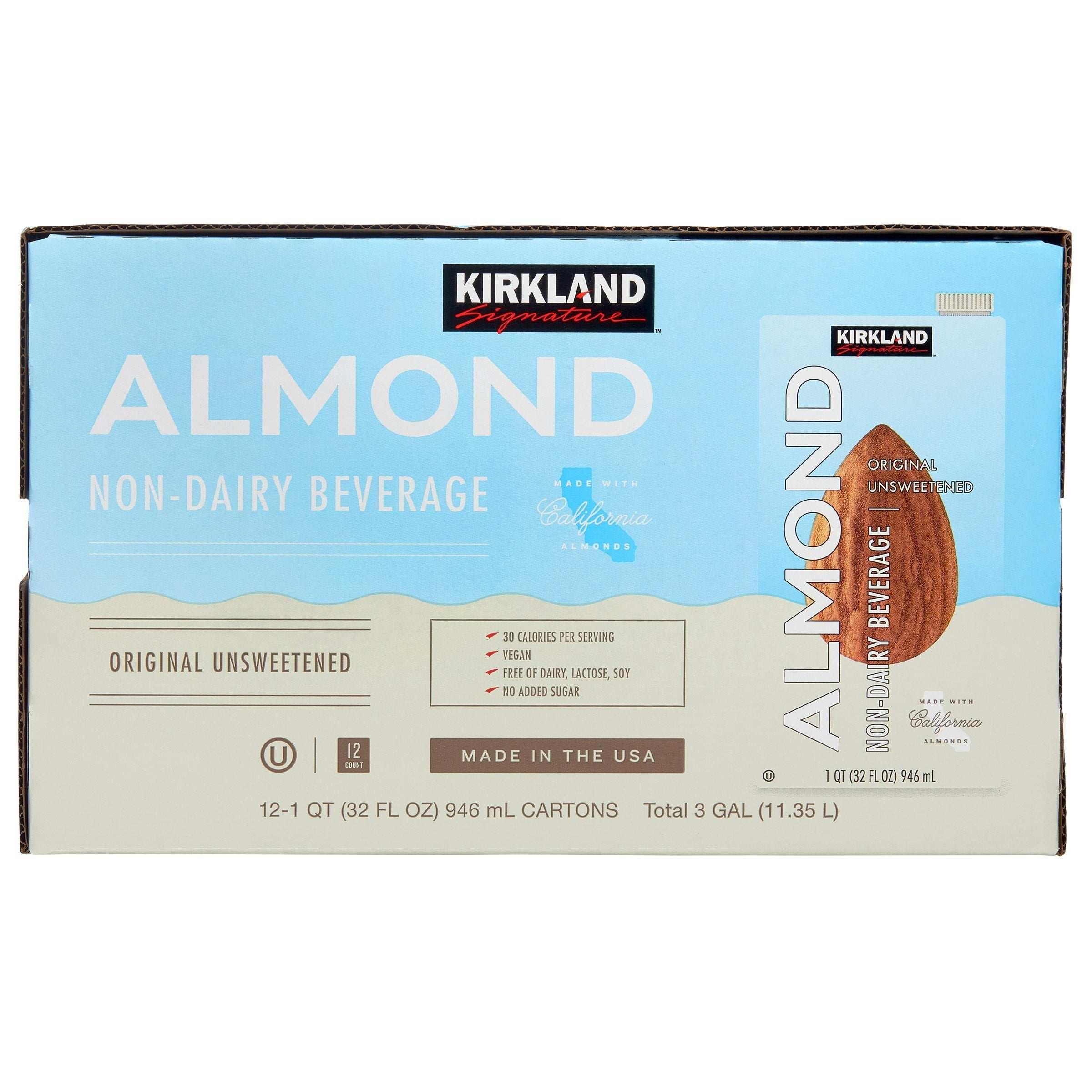Kirkland Signature, Almond Milk, 1 qt, 12-count - USA MEGA SHOP