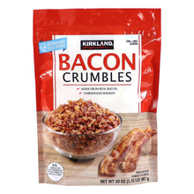 Bacon crumbles pouch with red package and bowl graphic