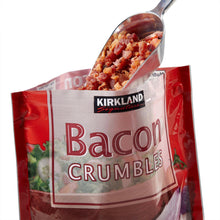 Bacon crumbles pouch with front label and spoon graphic