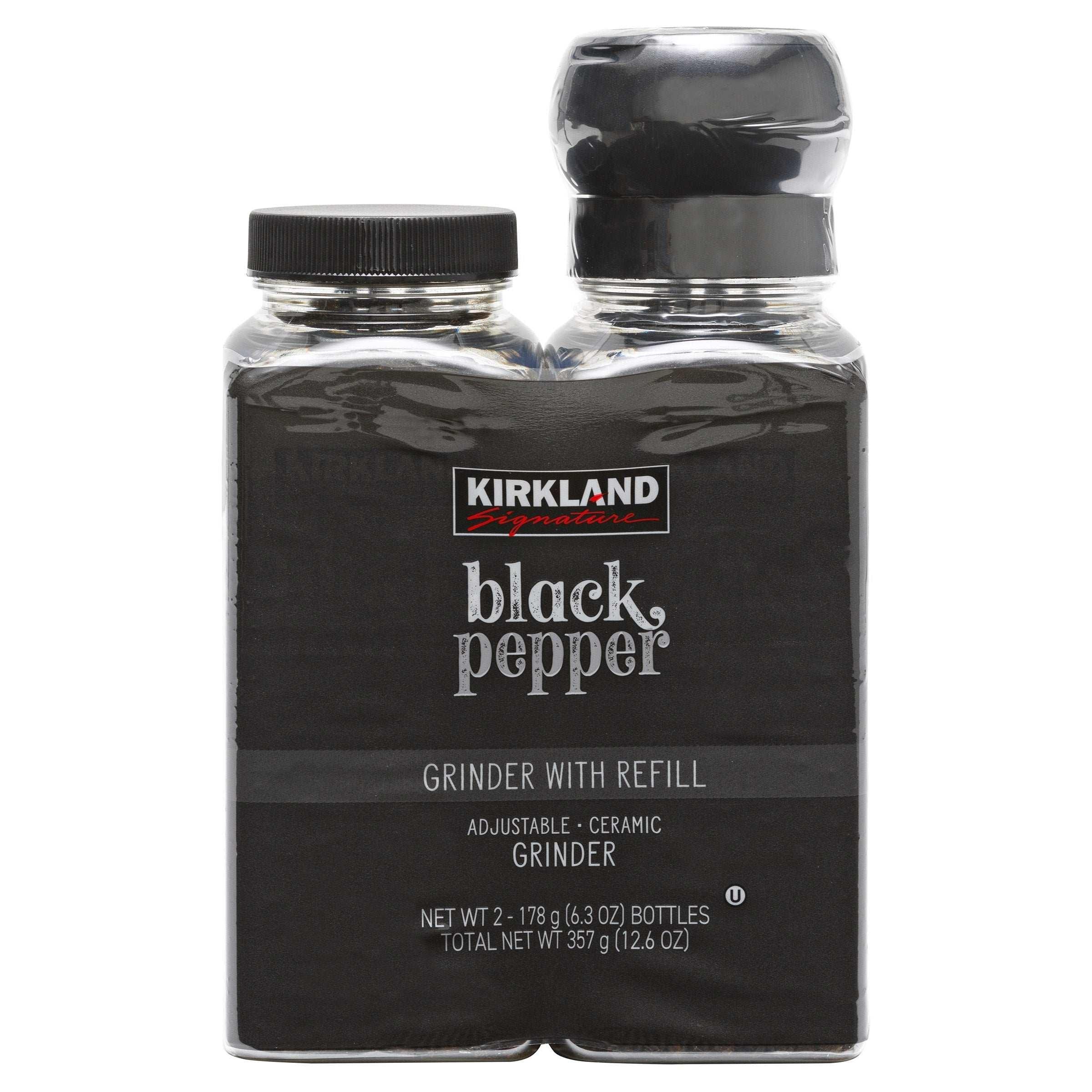 Kirkland Signature, Black Pepper with Grinder, 6.3 oz, 2-Count - USA MEGA SHOP