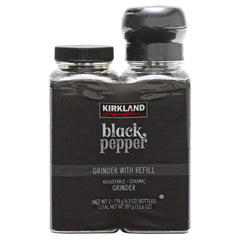 Kirkland Signature, Black Pepper with Grinder, 6.3 oz, 2-Count - USA MEGA SHOP