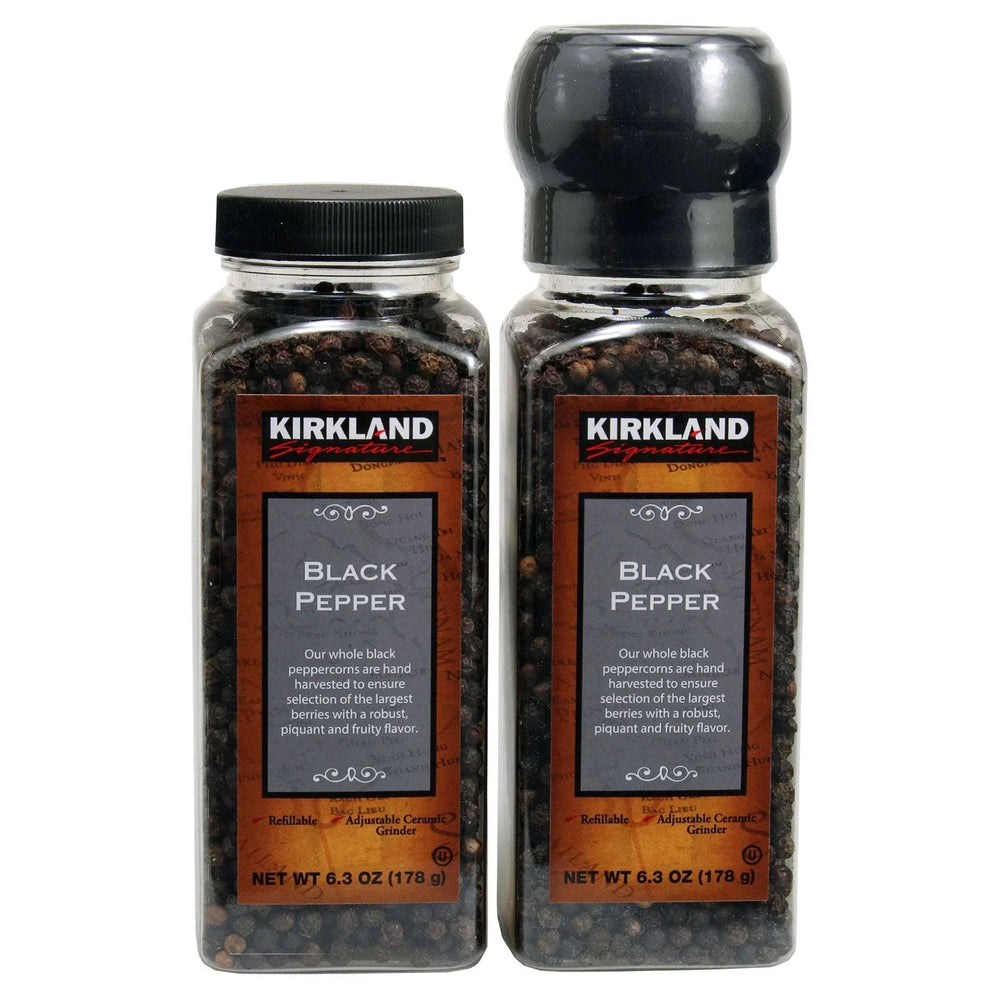 Kirkland Signature, Black Pepper with Grinder, 6.3 oz, 2-Count - USA MEGA SHOP