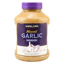 Minced garlic seasoning jar with purple cap and dark purple label