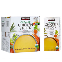 Kirkland Signature Organic Chicken Stock cartons, 6-count and single pack